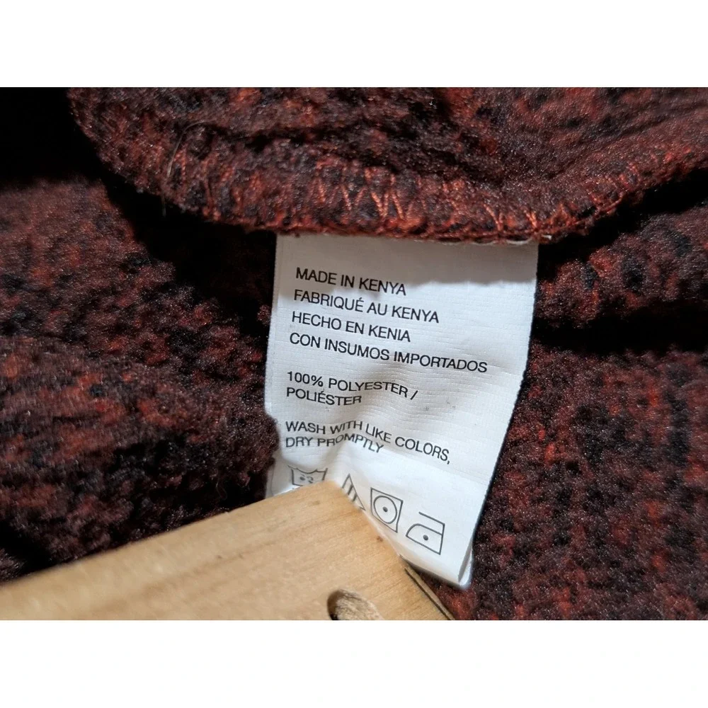 Van Heusen Men's Red Black Speckled Quarter Zip Sweater Classic Fit‎ Flex L